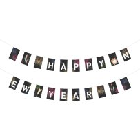 Flag string with lettering New Year