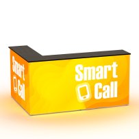 LED trade show counter 3 x 1 , corner version