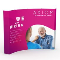 Trade show wall, Pop Up hook-and-loop curved 4 x 3