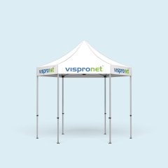 Folding pavilion Select Hexagon 3 m, roof valance printed, without tent walls