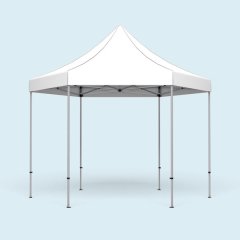 Folding pavilion Select Hexagon 4 m, unprinted, without tent walls