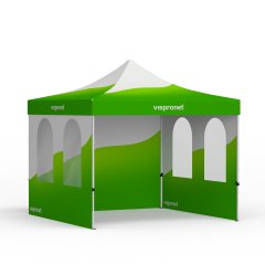 Folding tent Eco 3x3 m, 3 tent walls