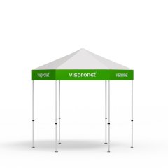 Folding gazebo Select Hexagon 3 m, roof valance printed, without side walls