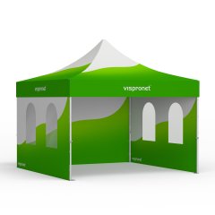 Folding tent Premium 4x4 m, 3 tent walls