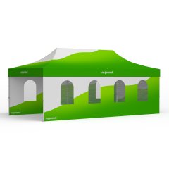 Folding tent Premium 4x8 m, 3 tent walls