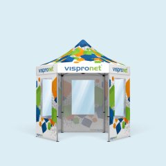 Folding tent Select Hexagon 3 m, 5 tent walls