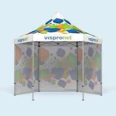 Folding tent Select Hexagon 4 m, 3 tent walls