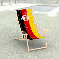 Order deck chair with cup holder