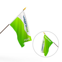 Double-layer swivel flag