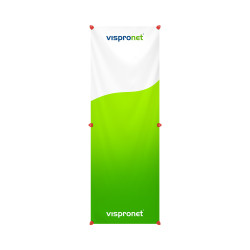 Outdoor banner with clamp eyelets