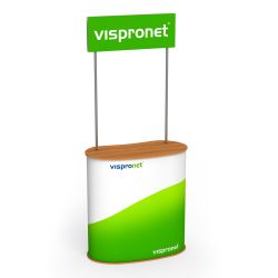  Exhibition Counter Lamellen with Advertising Sign