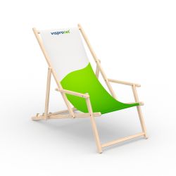 Wooden Deck chair with armrest