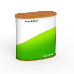  Exhibition Counter Lamellen curved front 