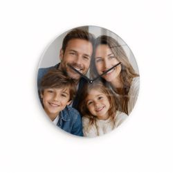 Individually printed round wall clock