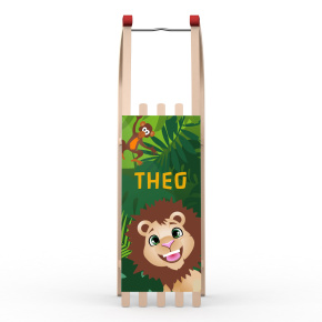 Davos sled, portrait format, Lion motif