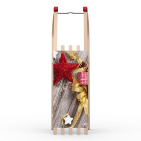 Davos sled, portrait format, Star motif