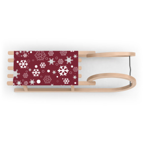 Hörner sled single-seater landscape format, Snowflakes motif