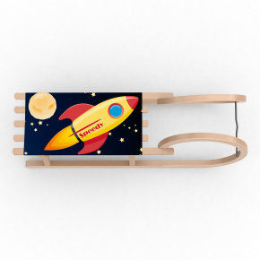 Hörner sled single-seater landscape format, Rocket motif