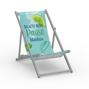 Deck chair without armrests, motif Break
