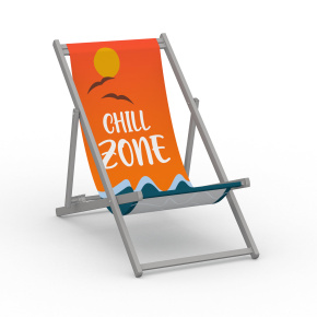 Deck chair without armrests, motif Chillzone