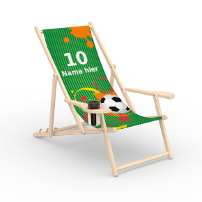 Deck chair without armrests, motif Football