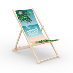 Deck chair without armrests, motif Favorite spot