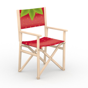 Director's chair, Strawberry motif