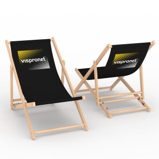 Eco deck chair with logo print