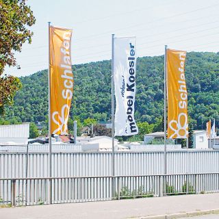 Advertising flag presenter flag promotional advertising