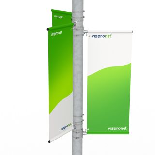 Streetbanner<br>Three-sided mounting