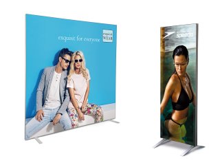 Display wall Q-Frame® with customised motif