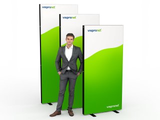 Lightbox click black exhibition wall in 3 heights