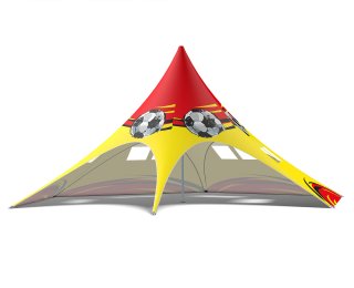 full-surface printed star tent
