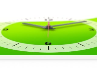 Photo wall clock made of rigid foam with a satin-matte surface