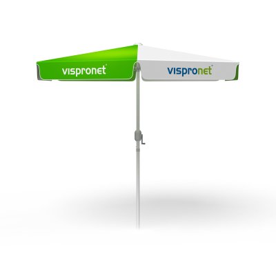 Small umbrellas with crank, round, with print