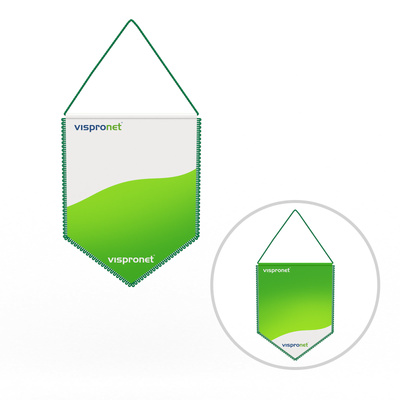 Auto banner, pointed lower edge with custom design