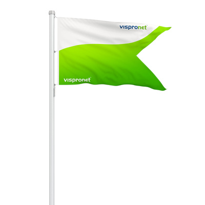 Flag with a swallowtail and custom print