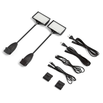 LED spotlight, aluminium, black, for Pop Up Magnet