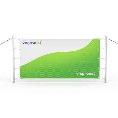 Fabric Outdoor Banner with banner posts with print