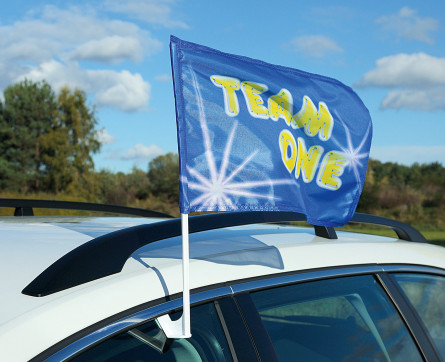 Car flag on car