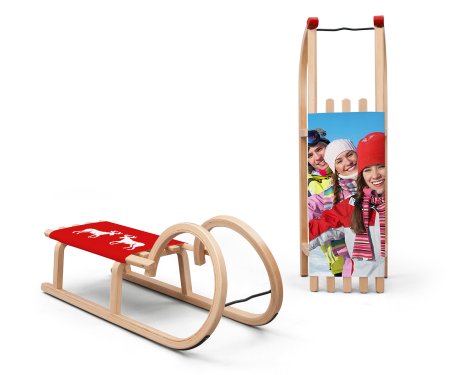Davos and Hörner sleds, portrait and landscape