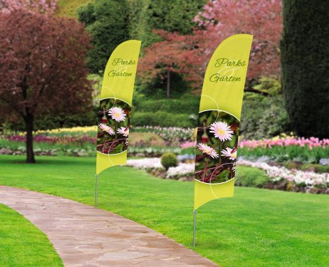 Bowflag® concave for promotional campaigns