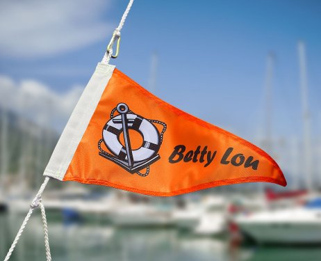 Boat pennants with hem