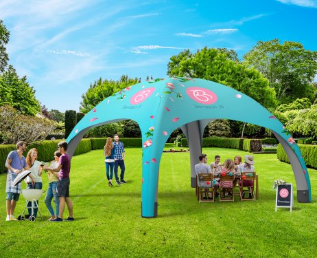 printed event tent garden party