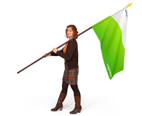 Robust swinging flag for outdoor events