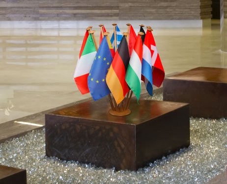 National flags as table flags