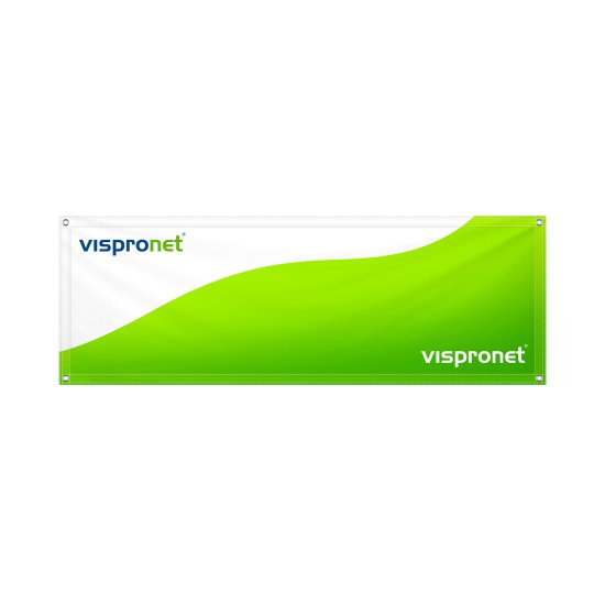 Fabric Outdoor Banner landscape printed on GREEN Plus