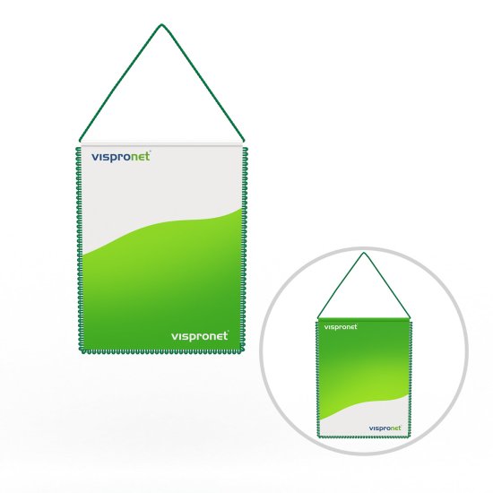 Mini window banner rectangular with print