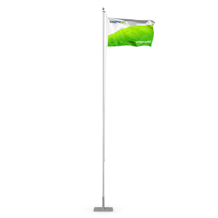 Hoist flag with Economy flagpole