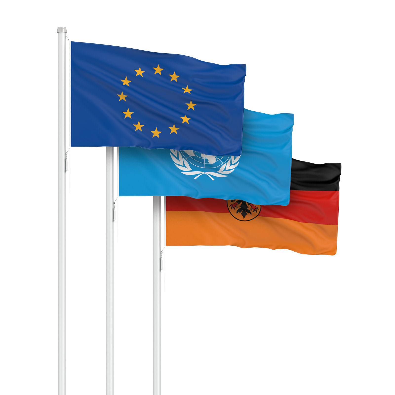 Special flags landscape format with cord